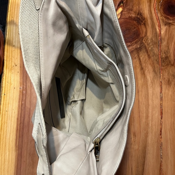 Burberry Womens Plaid Leather Top Shoulder Handbag Canvas Buckle Purse Cream - Picture 13 of 16